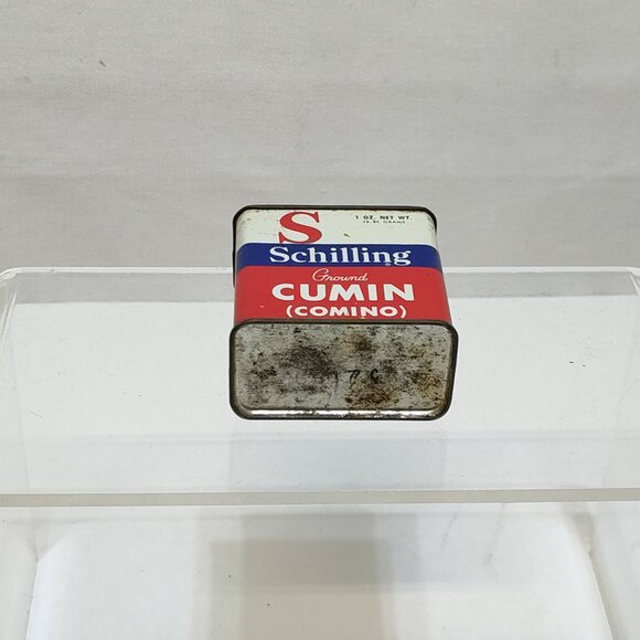 Schilling & Co Ground Cumin Spice Tin 1 Oz 1930s Retro Kitchen Décor Collectible - Picture 5 of 6